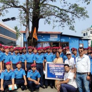 प्रहरी तालिम केन्द्रद्वारा सामुदायिक प्रहरी सेवा केन्द्रमा अवलोकन भ्रमण