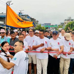‘रन सुन्दरहरैंचा’ सम्पन्न, धान दिवसको दिन हजारौैं निस्किए एकसाथ सडक र खेतमा
