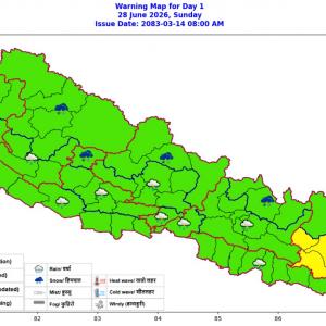 कोशी प्रदेशका केही स्थानमा आज दिउँसो भारी वर्षाको सम्भावना