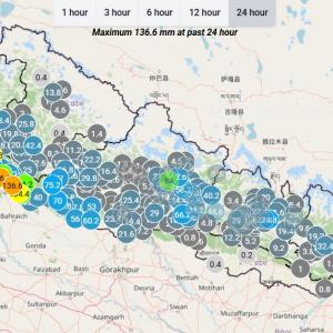 देशभर मनसुन सक्रिय, गत २४ घण्टमा बाँकेमा र गत ३ घण्टामा धादिङमा बढी वर्षा देशभर मनसुन सक्रिय, गत २४ घण्टमा बाँकेमा र गत ३ घण्टामा धादिङमा बढी वर्षा