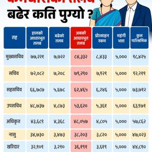 बढ्यो कर्मचारीको तलब, यस्तो छ नयाँ स्केल बढ्यो कर्मचारीको तलब, यस्तो छ नयाँ स्केल
