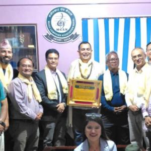 इटहरीका सङ्गीत साधक राजु केसी सङ्गीतकार संघ नेपालद्वारा सम्मानित
