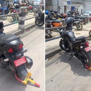 इटहरीमा जथाभावी पार्किङ गरे ह्वील लक गरिने इटहरीमा जथाभावी पार्किङ गरे ह्वील लक गरिने